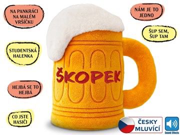Plyšový půllitr Škopek